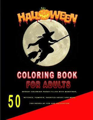 Book cover for halloween Coloring Book for Adults