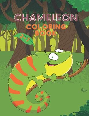 Book cover for chameleon coloring book