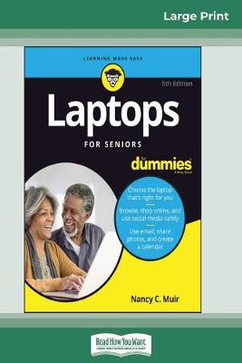 Book cover for Laptops For Seniors For Dummies, 5th Edition (16pt Large Print Edition)