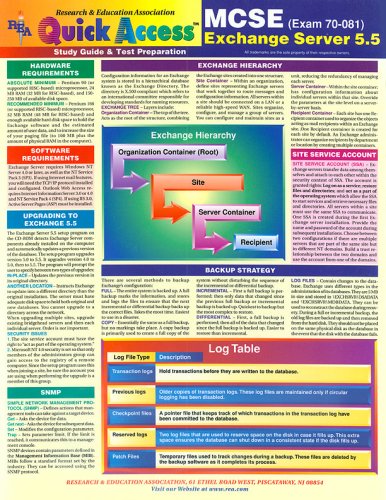 Book cover for MCSE Exchange Server 5.5, Exam 70-081 Quick Access