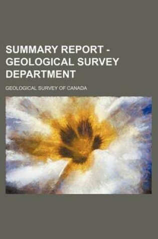 Cover of Summary Report - Geological Survey Department