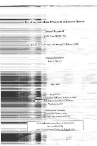 Cover of Test of the Equivalence Principle in an Einstein Elevator