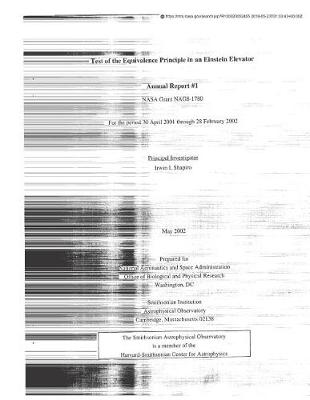 Book cover for Test of the Equivalence Principle in an Einstein Elevator