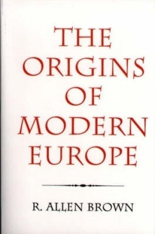 Cover of The Origins of Modern Europe