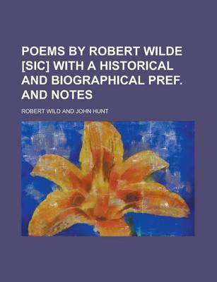 Book cover for Poems by Robert Wilde [Sic] with a Historical and Biographical Pref. and Notes