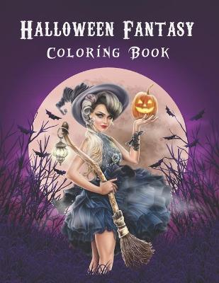 Book cover for Halloween Fantasy Coloring Book