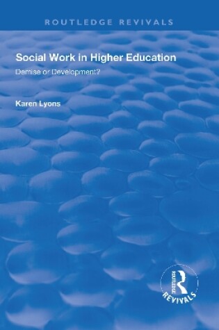 Cover of Social Work in Higher Education