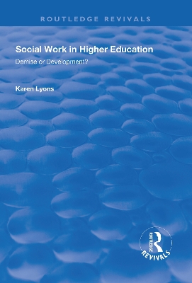 Book cover for Social Work in Higher Education