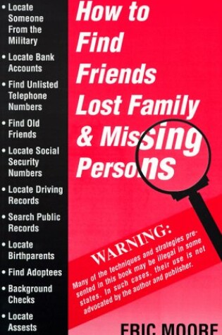 Cover of How to Find Friends, Lost Family, and Missing Persons