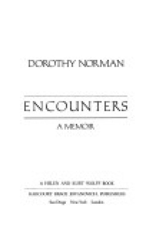 Cover of Encounters