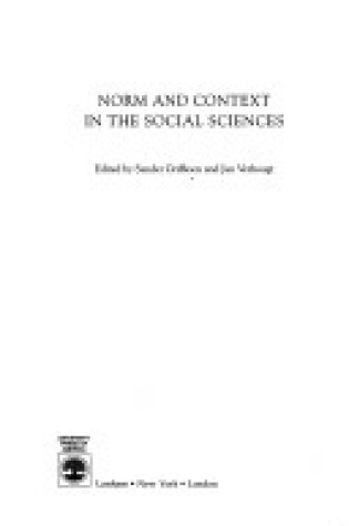 Cover of Norm and Context in the Social Sciences