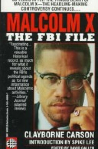 Cover of Malcolm X: the FBI File