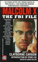 Book cover for Malcolm X: the FBI File