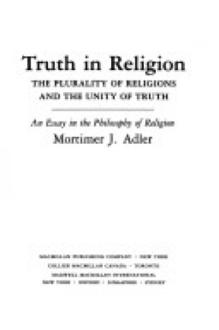 Cover of Truth in Religion