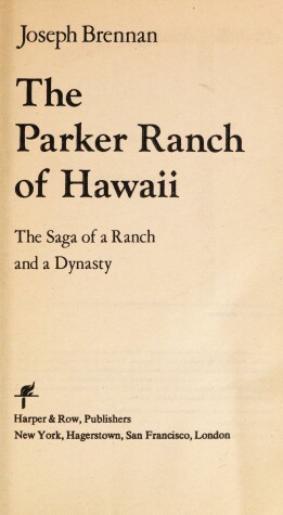 Book cover for The Parker Ranch of Hawaii