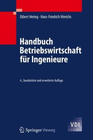 Cover of Handbuch Betriebswirtschaft Fur Ingenieure