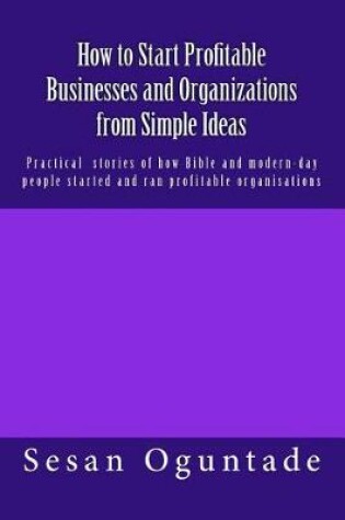 Cover of How to Start Profitable Businesses and Organizations from Simple Ideas