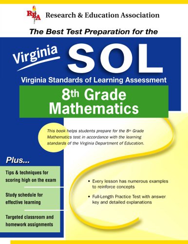 Book cover for Virginia Sol Grade 8 Math