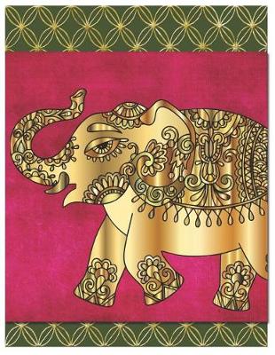 Cover of Lucky Elephant Oversized 8.5x11," 150 Page Lined Blank Journal Notebook