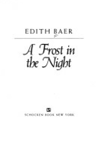 Cover of A Frost in the Night