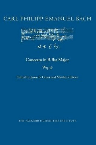 Cover of Concerto in B-flat Major, Wq 36