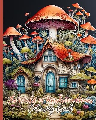 Book cover for The World of Mushroom Homes Coloring Book