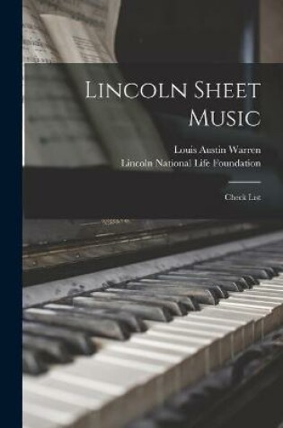 Cover of Lincoln Sheet Music; Check List