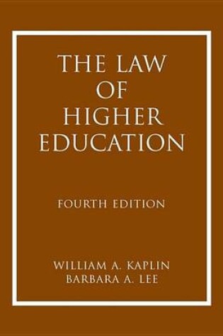 Cover of The Law of Higher Education, 2 Volumes