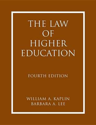 Book cover for The Law of Higher Education, 2 Volumes