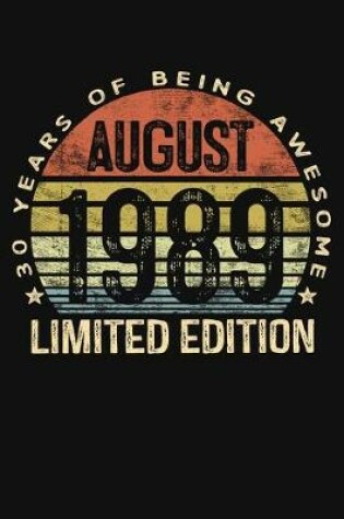 Cover of August 1989 Limited Edition 30 Years of Being Awesome