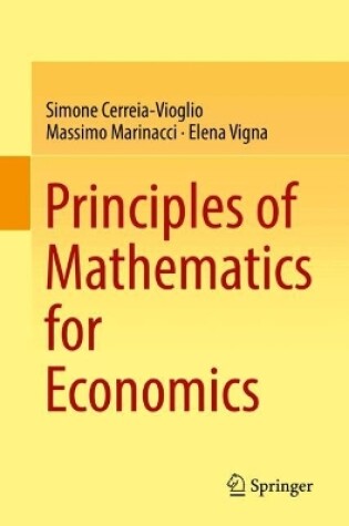 Cover of Principles of Mathematics for Economics