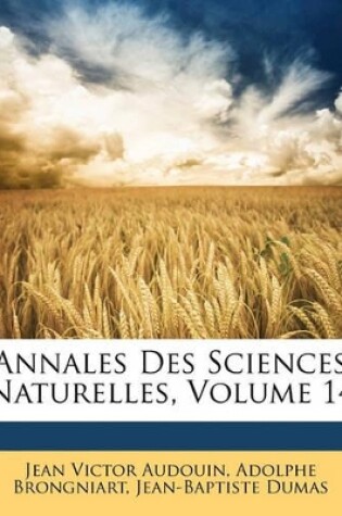 Cover of Annales Des Sciences Naturelles, Volume 14