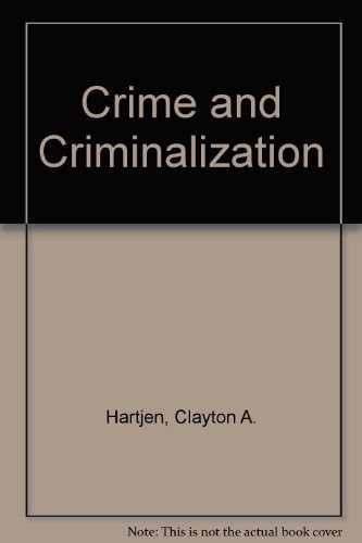 Book cover for Crime and Criminalization