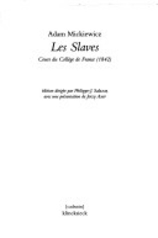 Cover of Les Slaves