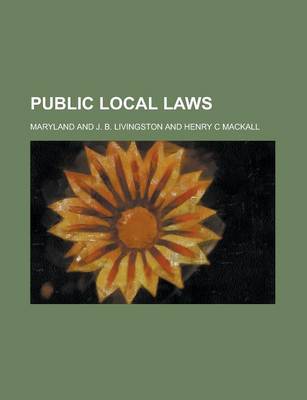 Book cover for Public Local Laws