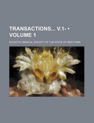 Book cover for Transactions V.1- (Volume 1)