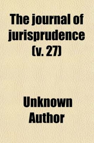 Cover of The Journal of Jurisprudence Volume 27