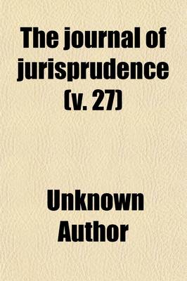 Book cover for The Journal of Jurisprudence Volume 27