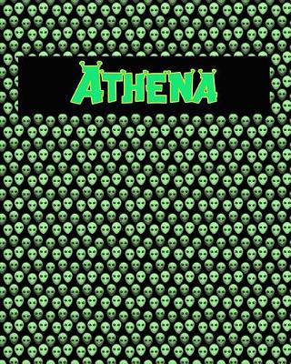 Book cover for 120 Page Handwriting Practice Book with Green Alien Cover Athena