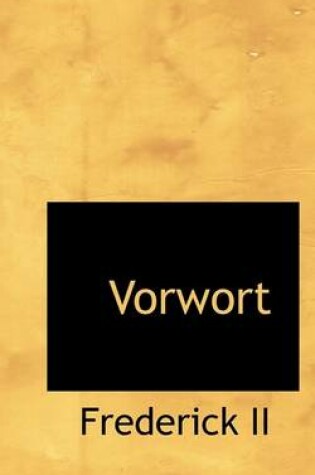 Cover of Vorwort