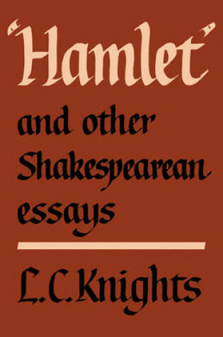 Cover of Hamlet and Other Shakespearean Essays