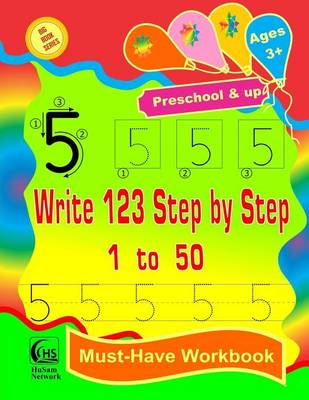 Book cover for Write 123 Step by Step - 1 to 50 ( Big Book Series )