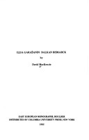 Cover of Ilija Garasanin