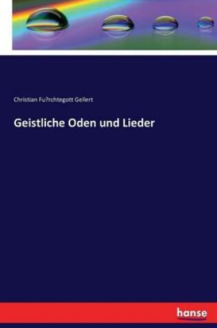 Cover of Geistliche Oden und Lieder