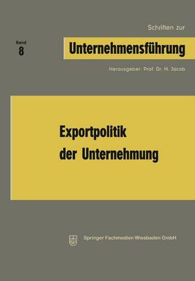 Cover of Exportpolitik der Unternehmung