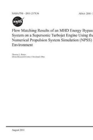 Cover of Flow Matching Results of an Mhd Energy Bypass System on a Supersonic Turbojet Engine Using the Numerical Propulsion System Simulation (Npss) Environment