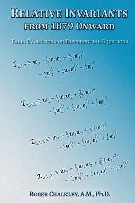 Book cover for Relative Invariants from 1879 Onward