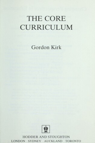 Cover of The Core Curriculum