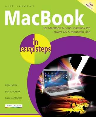Cover of Macbook for Macbook Air and Macbook Pro Covers OS X Mountain Lion in Easy Steps