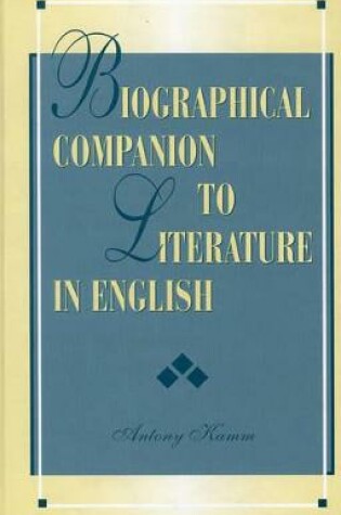 Cover of Biographical Companion to Literature in English